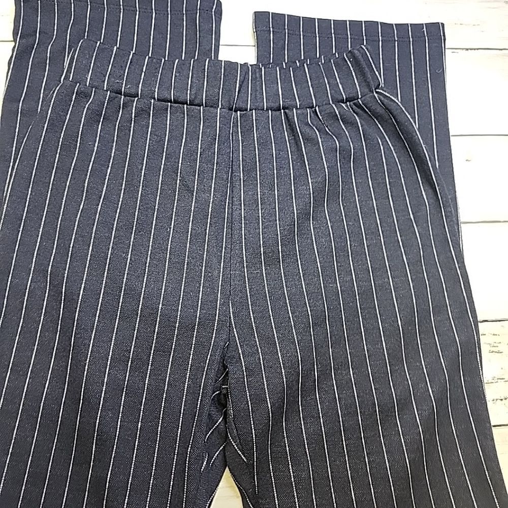 Urban Outfitters Flare Striped High Rise Pull-On Knit Blue Pants Women's Size S